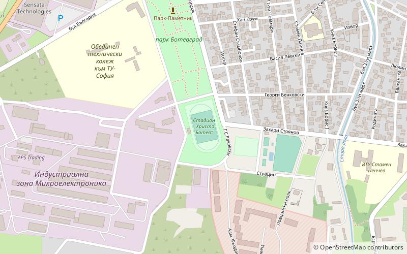 hristo botev stadium botewgrad location map