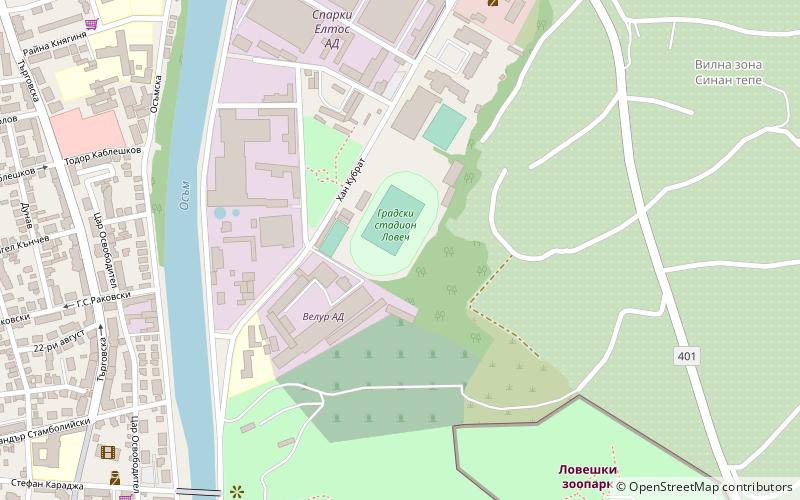 Stade Lovetch location map