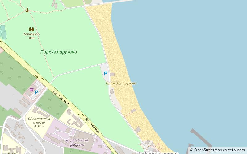 asparuhovo beach varna location map