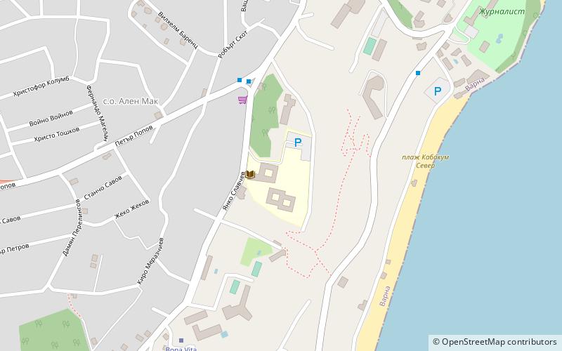 Varna Free University location map
