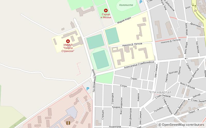 belite orli stadium pleven location map