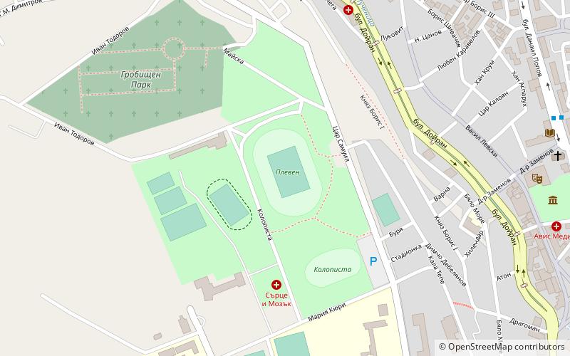 pleven stadium location map