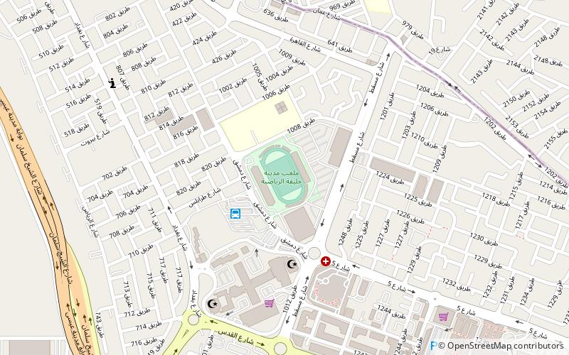 khalifa sports city stadium manama location map
