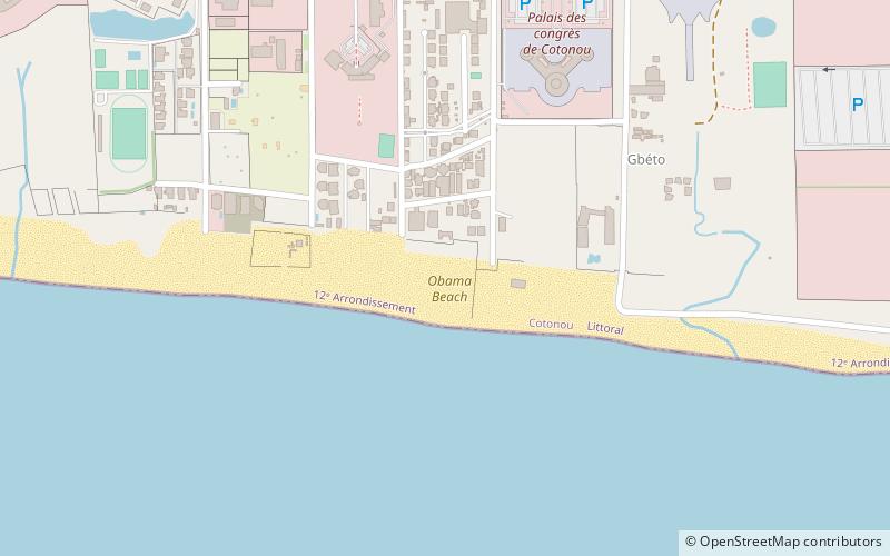 obama beach cotonou location map