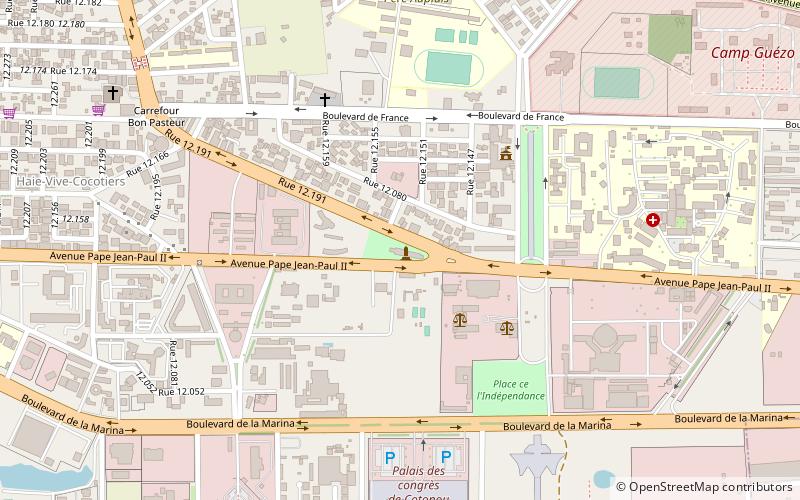 place des martyrs kotonu location map