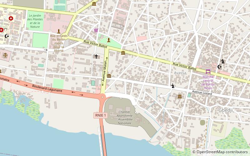 1st arrondissement of porto novo location map