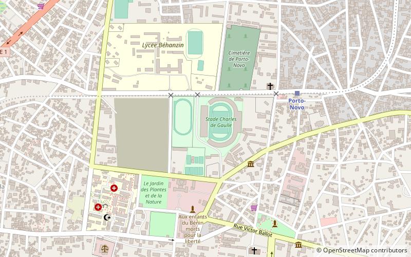 stade charles de gaulle porto novo location map