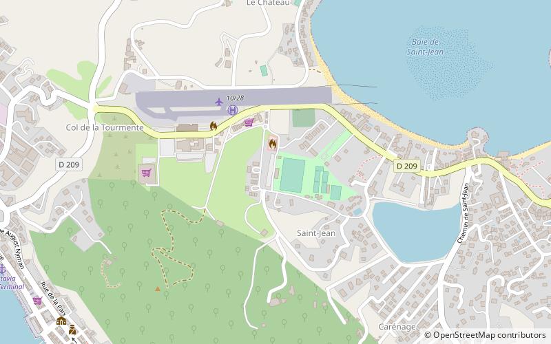 stade de saint jean gustavia location map