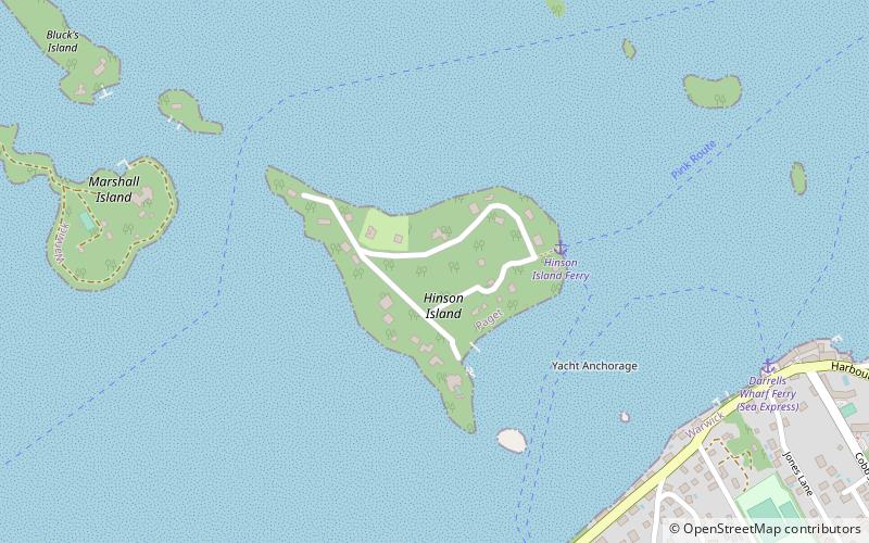 Hinson’s Island location map