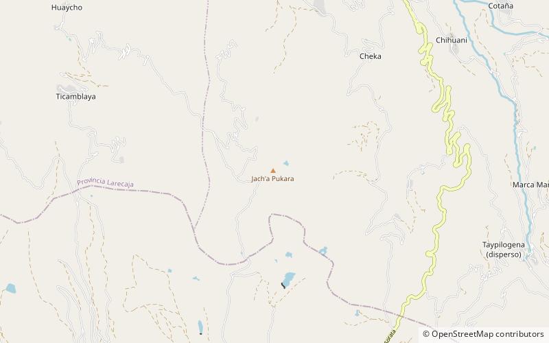 Jach'a Pukara location map
