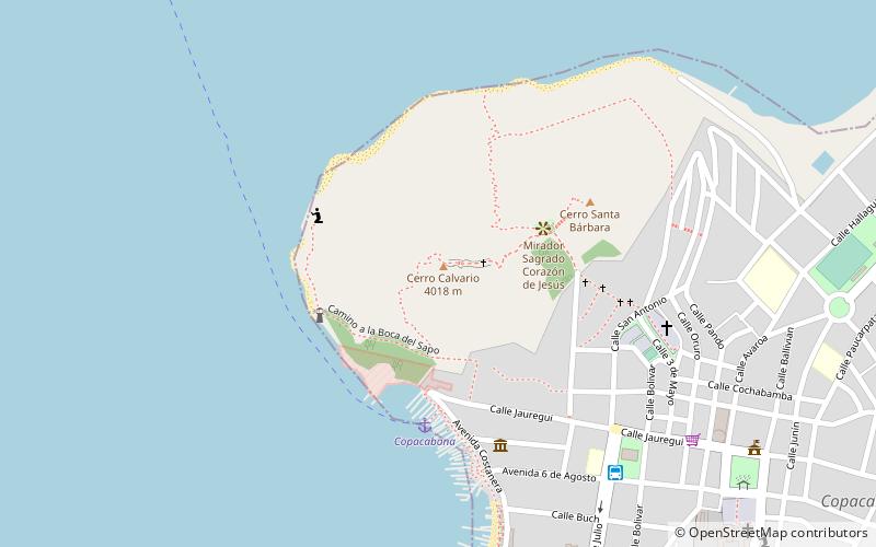 subida al calvario copacabana location map