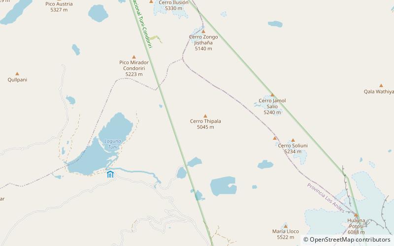 thipata huayna potosi location map