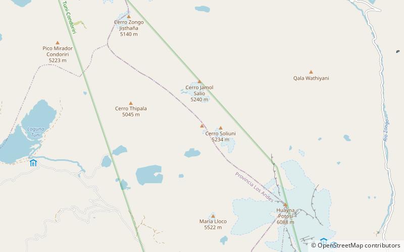 saltuni huayna potosi location map