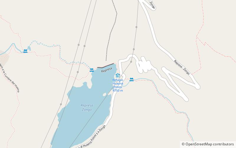 refugio huayna potosi location map