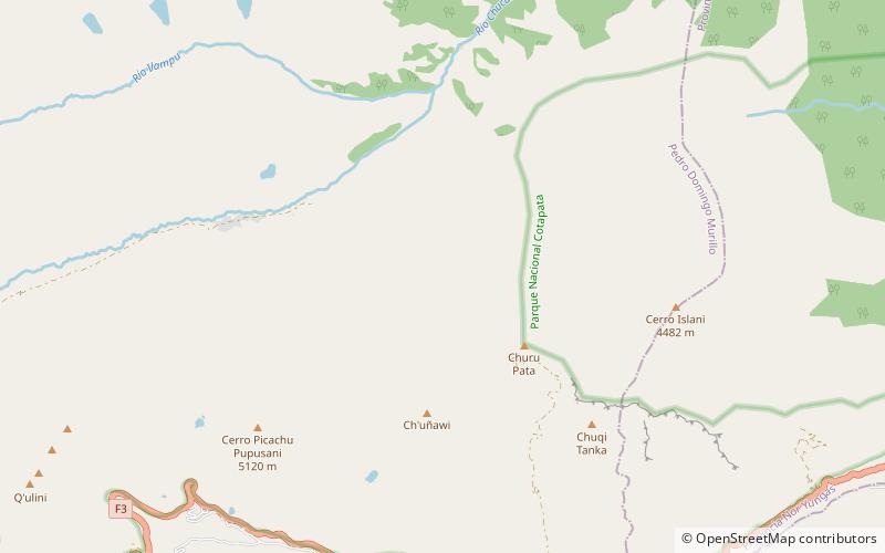 pukara cotapata nationalpark location map