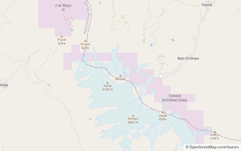 Nevado Illimani location map