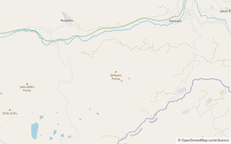 qinwani punta parque nacional tunari location map