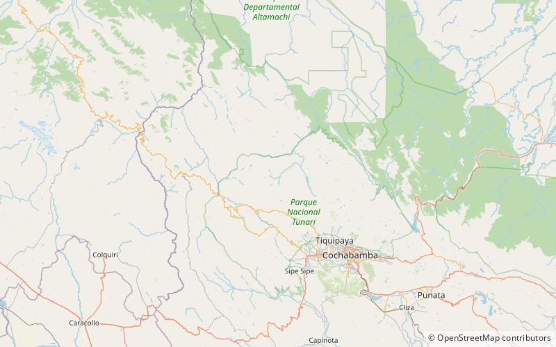 silla qasa park narodowy tunari location map