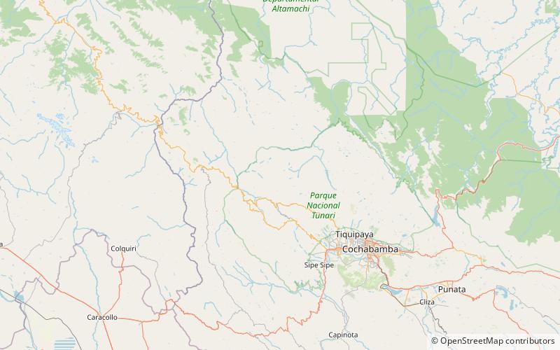jatun yuraq qasa nationalpark tunari location map