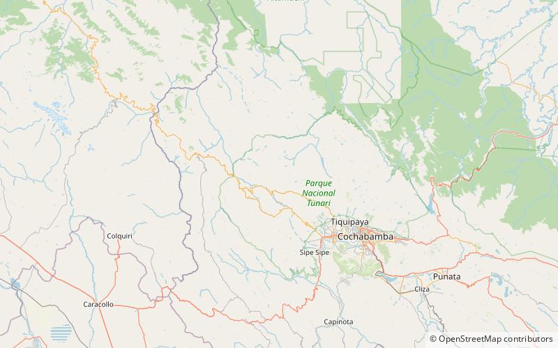 liqiliqini parc national tunari location map