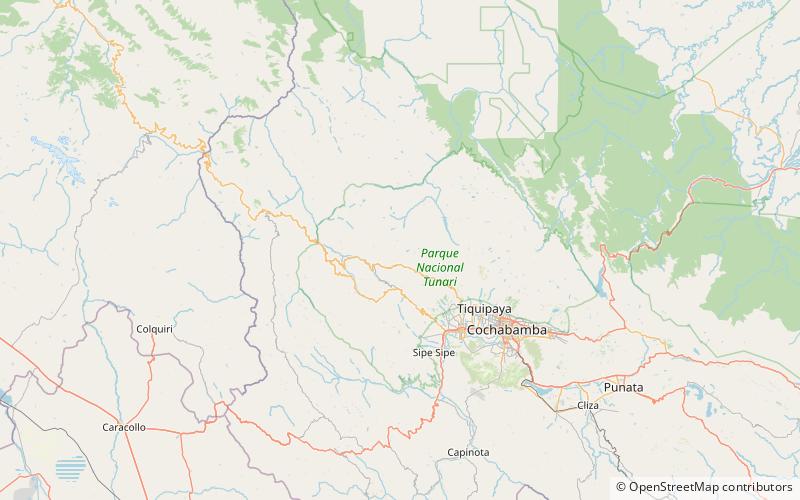 jatun qasa parque nacional tunari location map