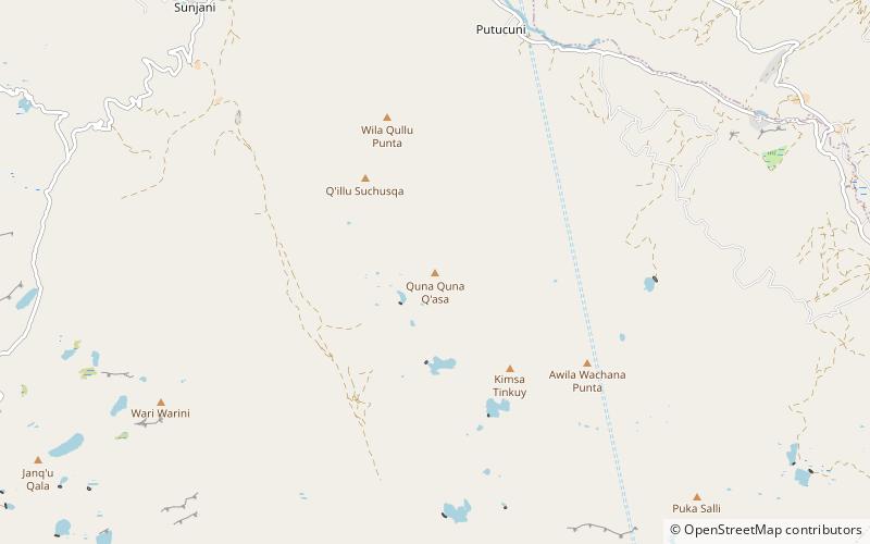 quna quna qasa tunari national park location map