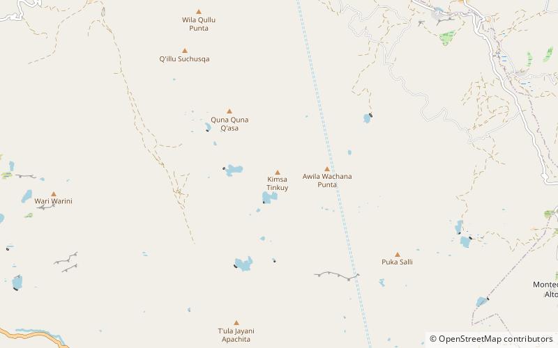 kimsa tinkuy tunari national park location map