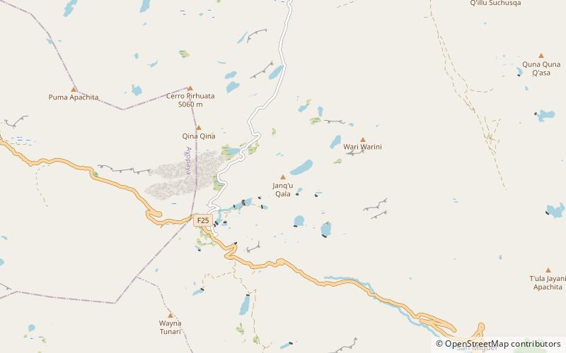 janqu qala parque nacional tunari location map
