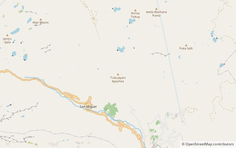 tula jayani apachita park narodowy tunari location map
