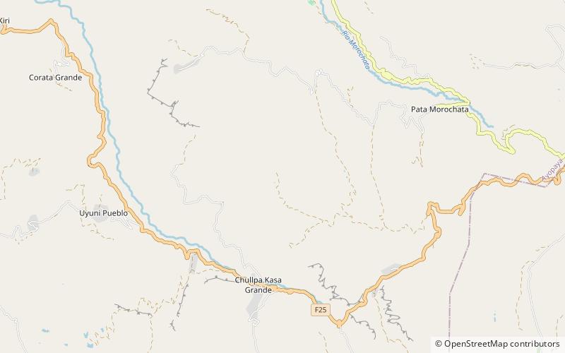 wiskachani parque nacional tunari location map