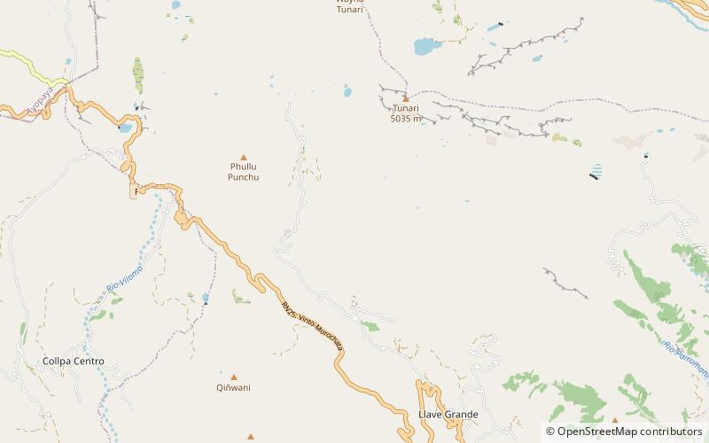pichaqani parque nacional tunari location map