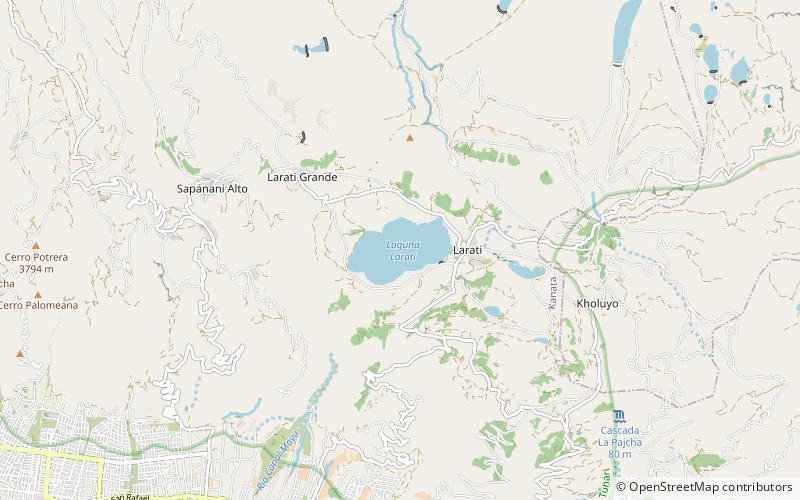lago larati parque nacional tunari location map