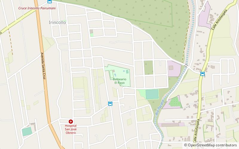 balneario el rayo location map