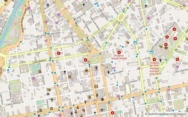 plaza colon cochabamba location map