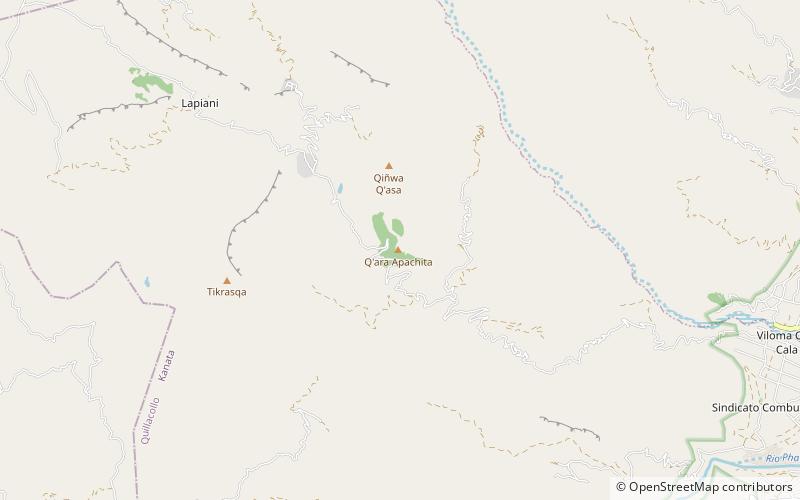qara apachita tunari national park location map