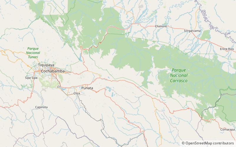 pila qucha carrasco national park location map