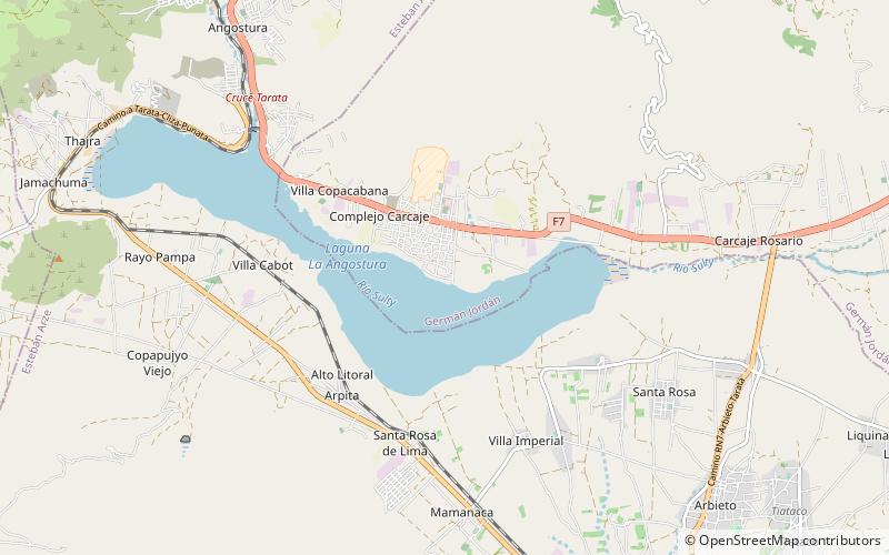 La Angostura location map