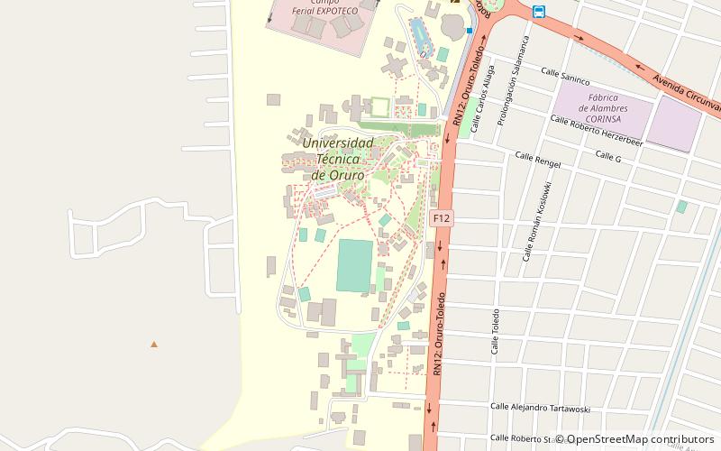 universidad tecnica de oruro location map