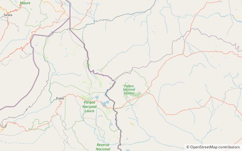 jacha kunturiri parque nacional sajama location map
