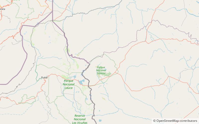 laguna sajama parque nacional sajama location map