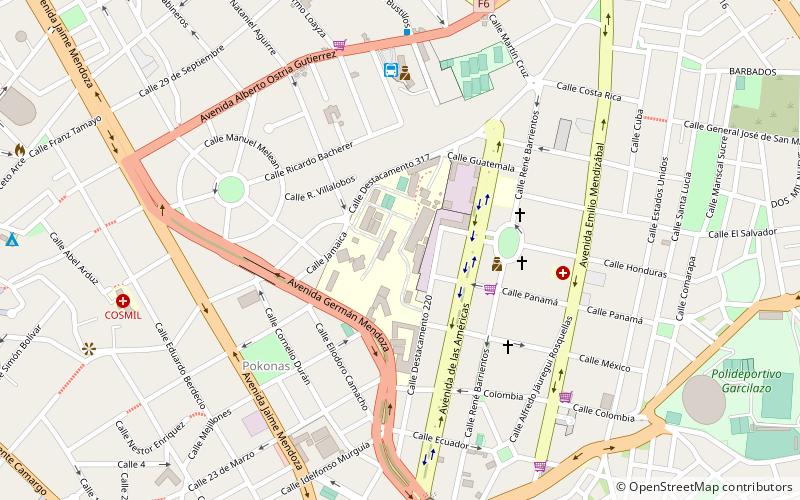 Universidad Mayor, Real y Pontificia de San Francisco Xavier location map