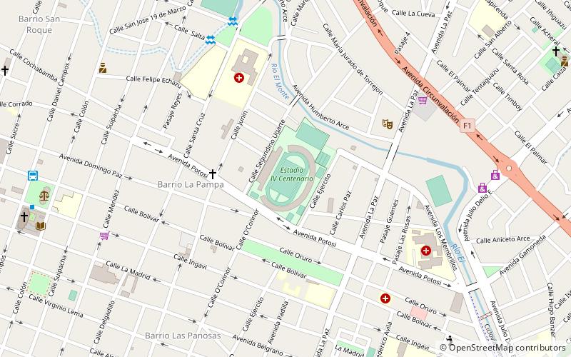 estadio iv centenario tarija location map