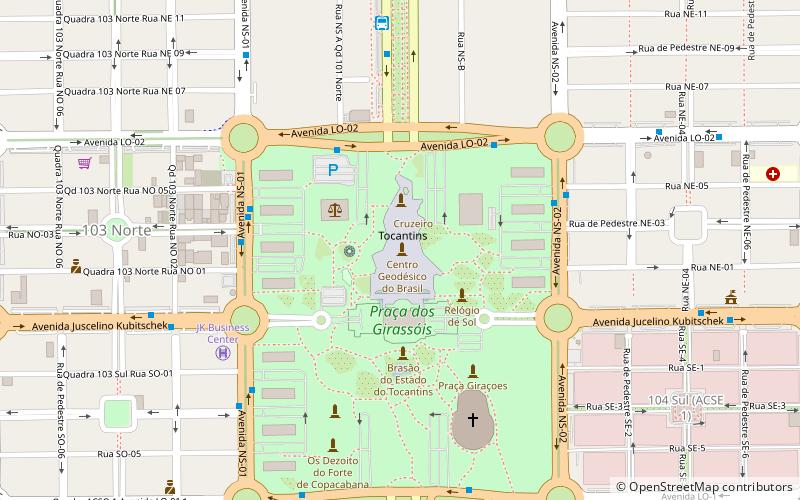 marco do centro geodesico do brasil palmas location map