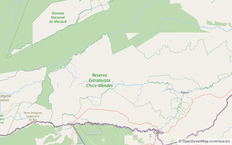 western amazon ecological corridor chico mendes extractive reserve location map