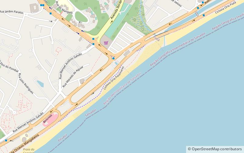 praia de patamares salvador location map