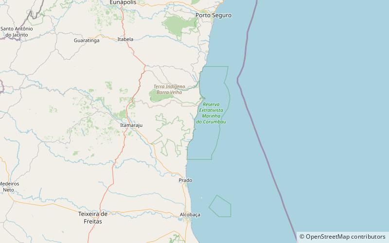 barra do cahy corumbau marine extractive reserve location map