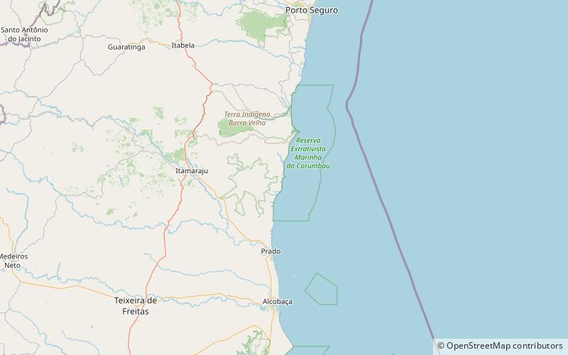 praia do moreira corumbau marine extractive reserve location map