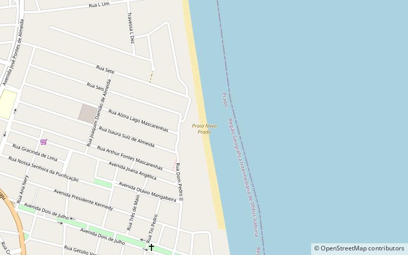 praia novo prado location map