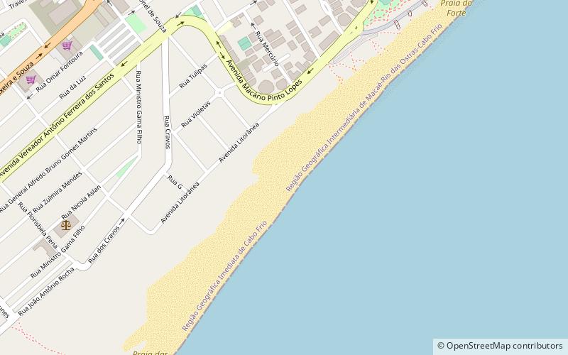fort beach cabo frio location map