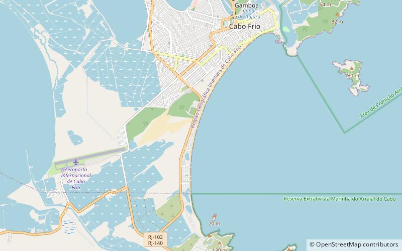 praia do foguete cabo frio location map